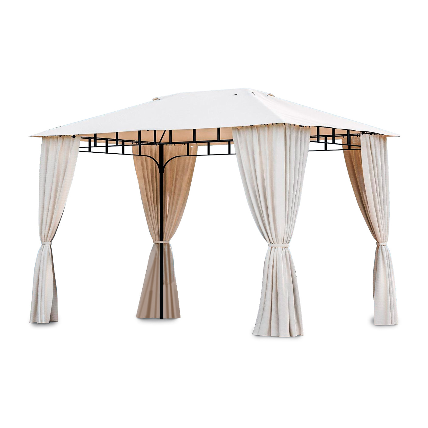Gazebo 3x2 M esterni ferro elegante gazebo da giardino completo teli laterali ecrÃ¹