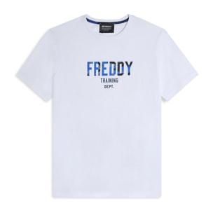 T-shirt comfort fit con maxi logo camouflage