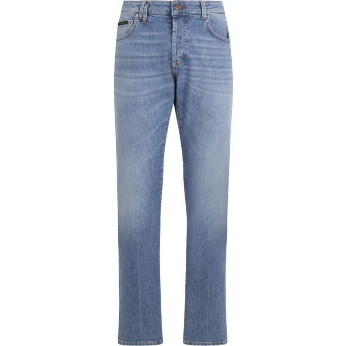 PHILIPP PLEIN Super Straight Cut Jeans Basic Cocco Label