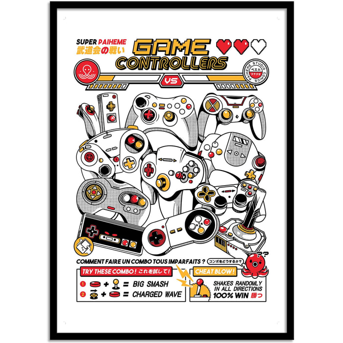 Affiche - Game controllers - Paiheme Studio