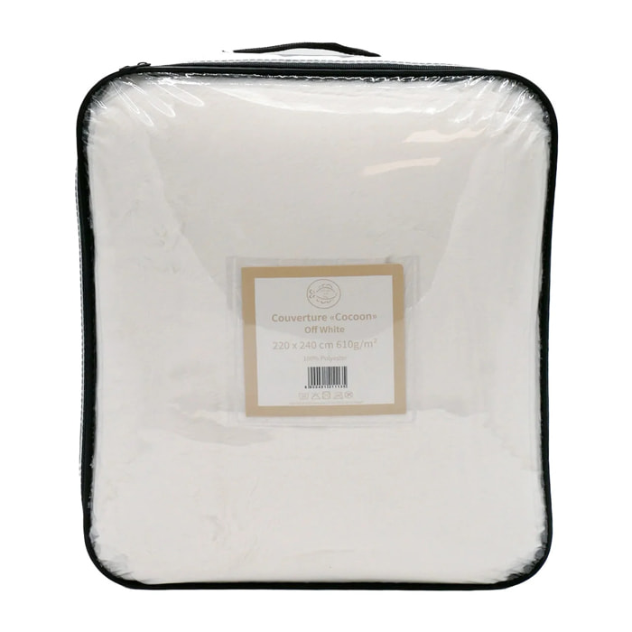Couverture imitation "Lapin" - Cocoon Off White - 220x240cm - 610g/m²