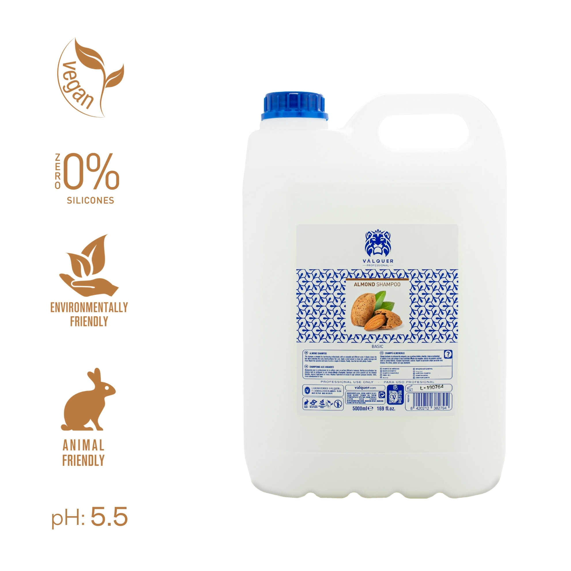 Valquer Champú almendras - 5000 ml