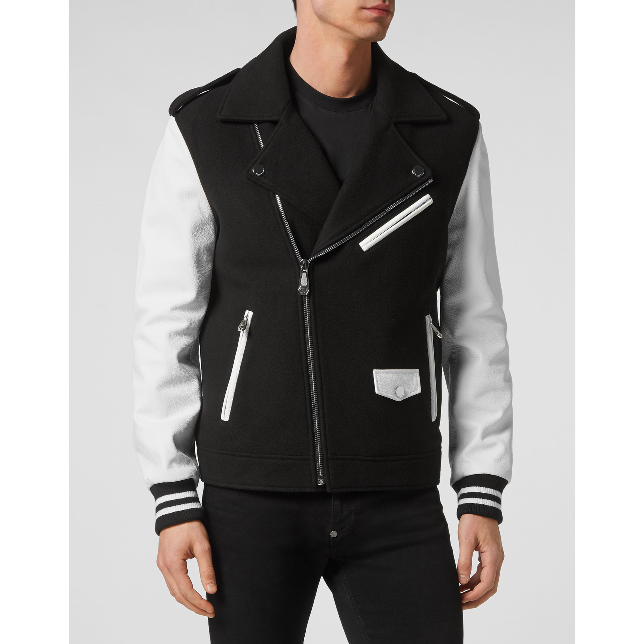 PHILIPP PLEIN Giacca biker in pelle