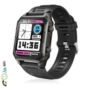 Smartwatch F900 con tratamiento laser sanguíneo, termómetro corporal, monitor cardíaco y de O2 en sangre. Varios modos deportivos.