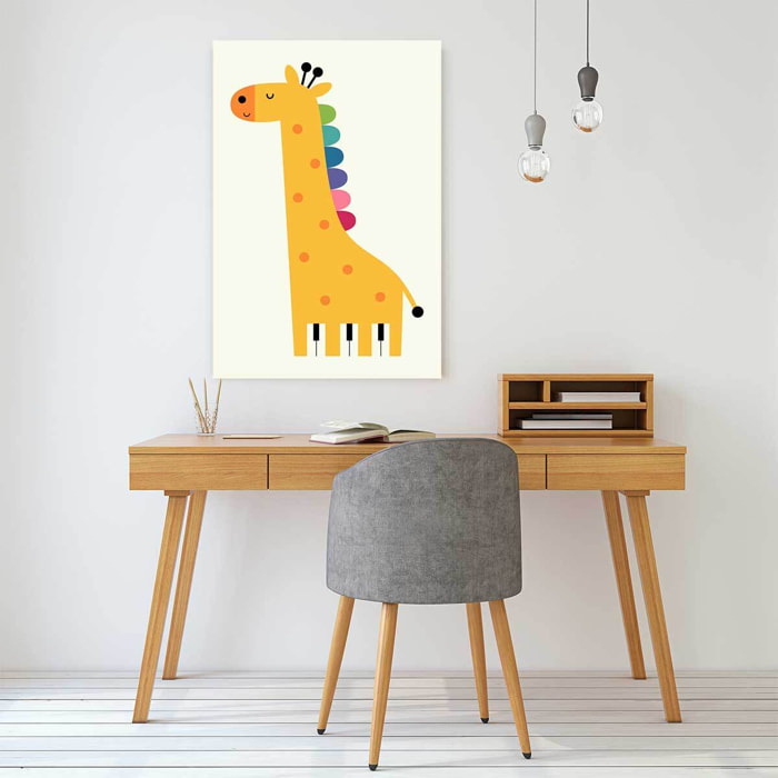 Tableau girafe colorée Toile imprimée