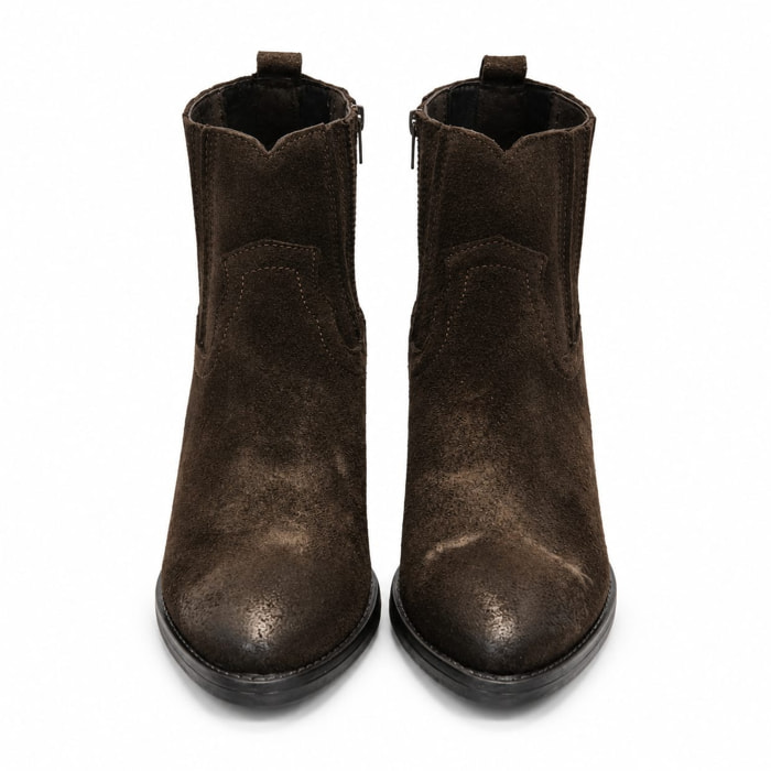 Texano basso in camoscio - tacco 5 cm
