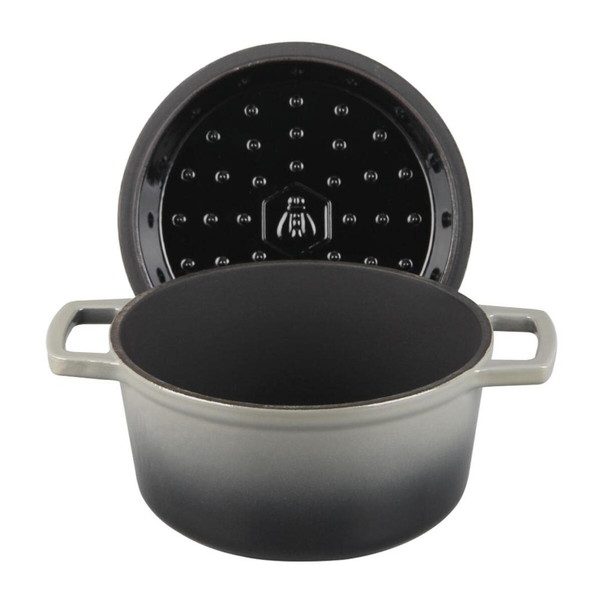 Cocotte en fonte ronde   - "Masseiron Ardoise"