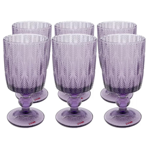 Verres à vin Fogli violets set de 6 Kare Design