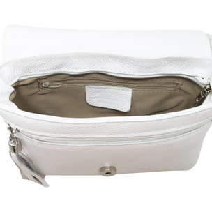 Chicca Borse Tracollina Donna in Pelle Bianco