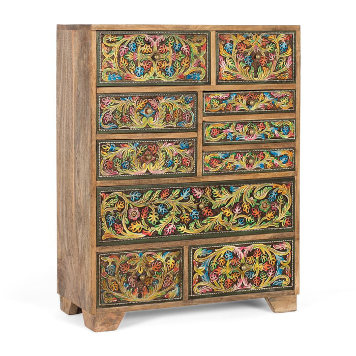 Commode en bois de manguier 70 cm style ethnique