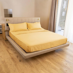 Intrecci Home Lenzuola, Lenzuolo Sopra in Raso di Puro cotone Satin, Made in Italy, Morbidezza Suprema, Elegante e Confortevole, Tinta Unita