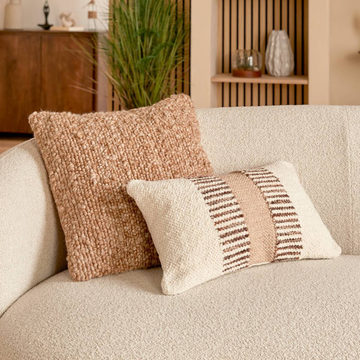 Coussin Striscia ivoire 50x30cm