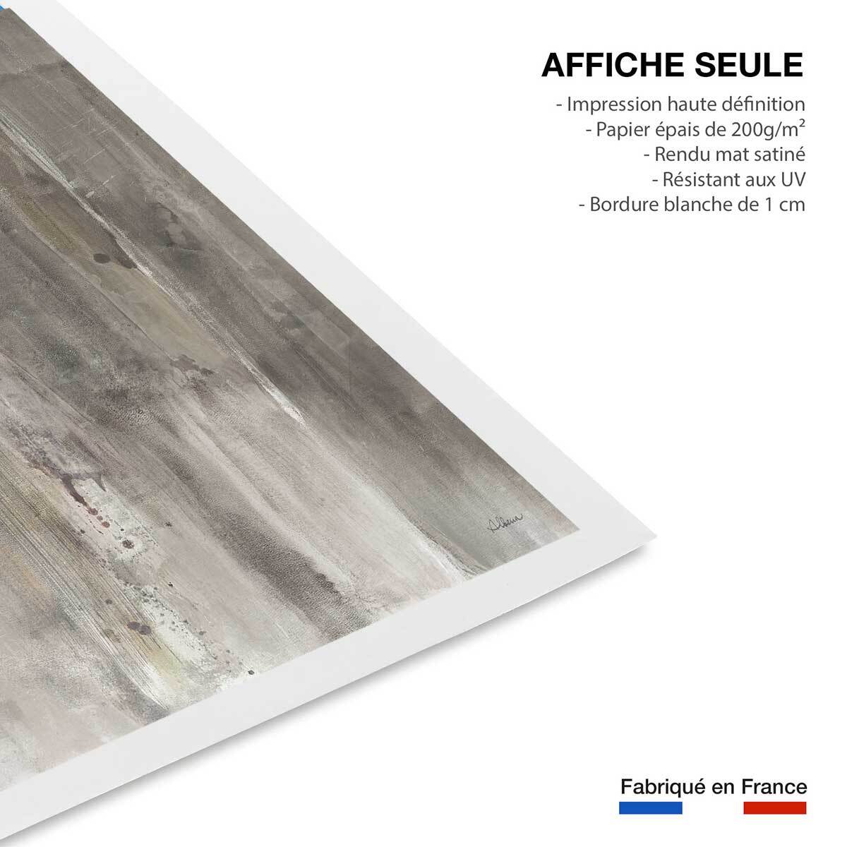 Affiche Cheval blanc aquarelle Affiche seule