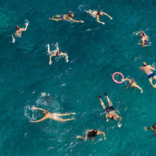 Tableau tous à l'eau! Tableau plexiglas