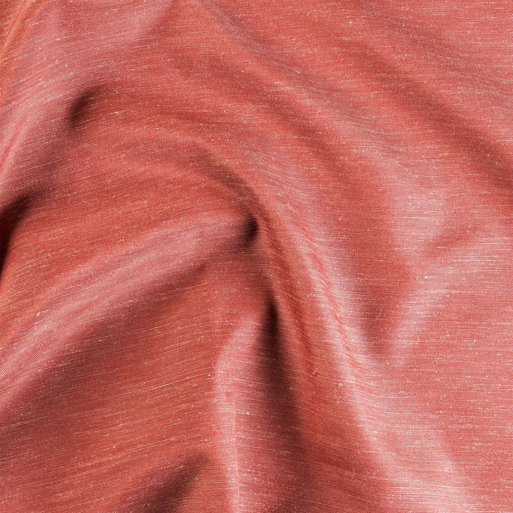 Tissu voile en poly-lin - Brique