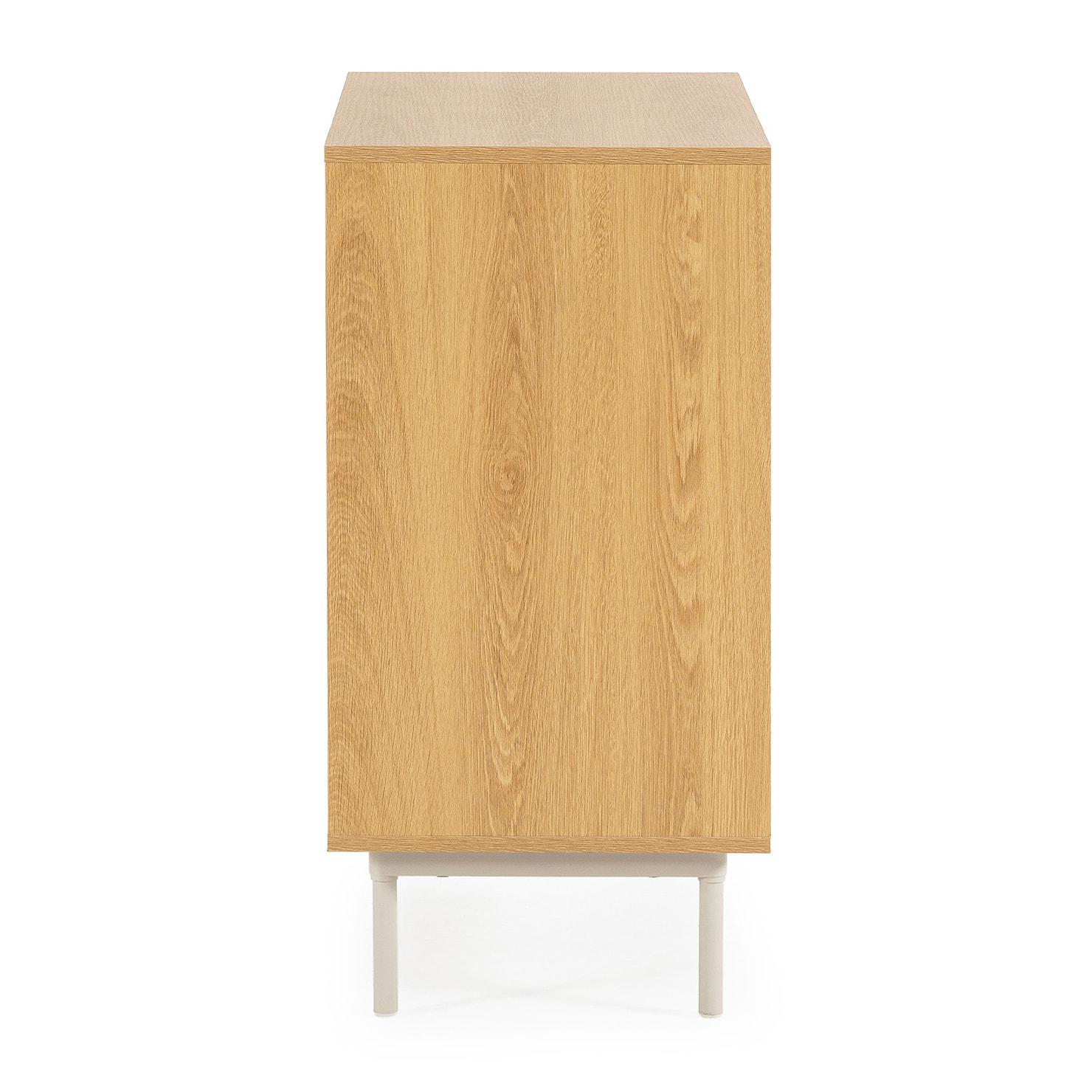 Cómoda de noche Cuzco 3 cajones color Roble/Gris