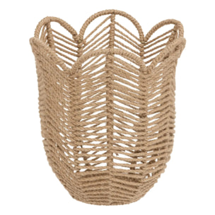 Lot de 3 paniers "The floral" D25/30,8/37,8cm beige