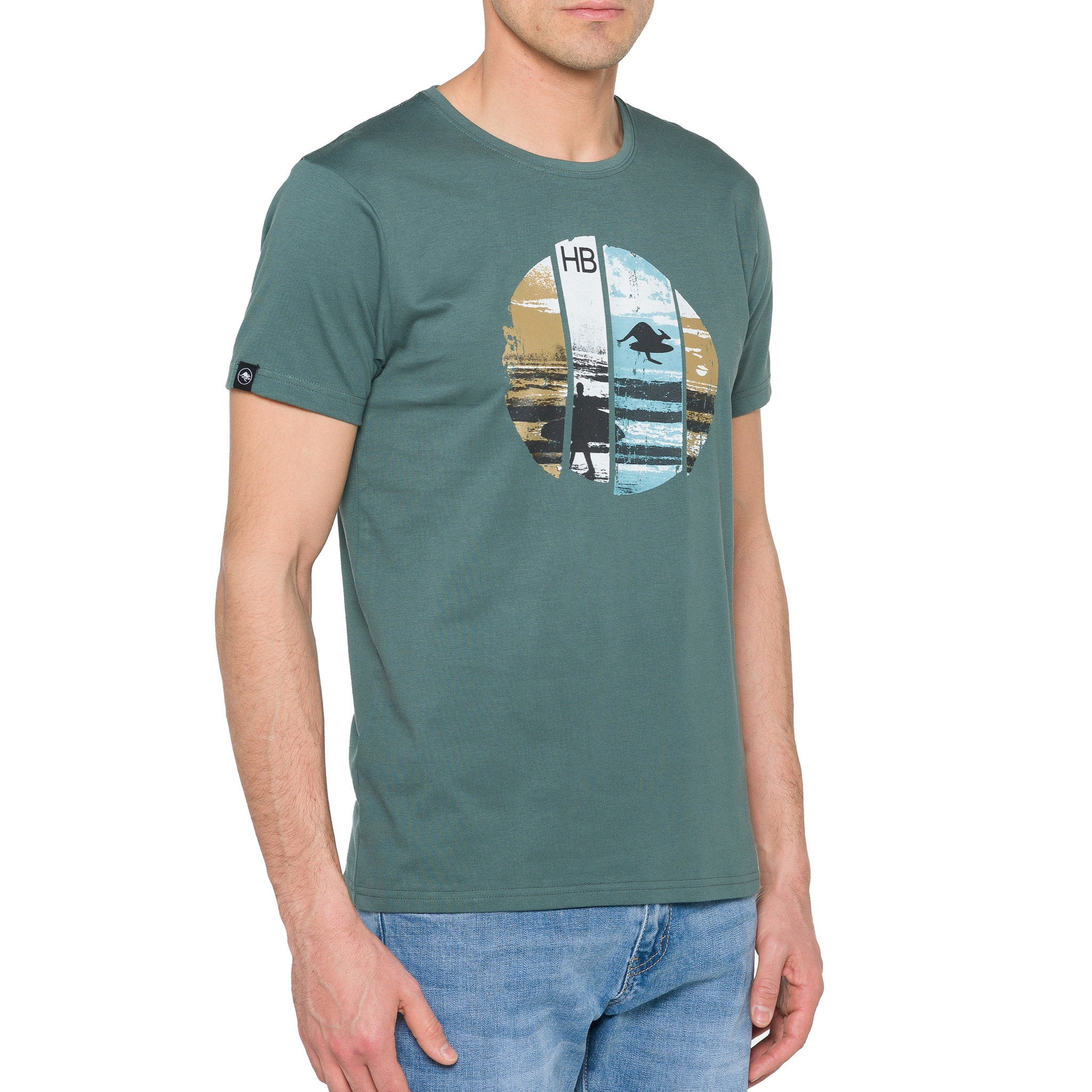 T-shirt in cotone 150 gr Hot Buttered Break Colore Verde matcha.