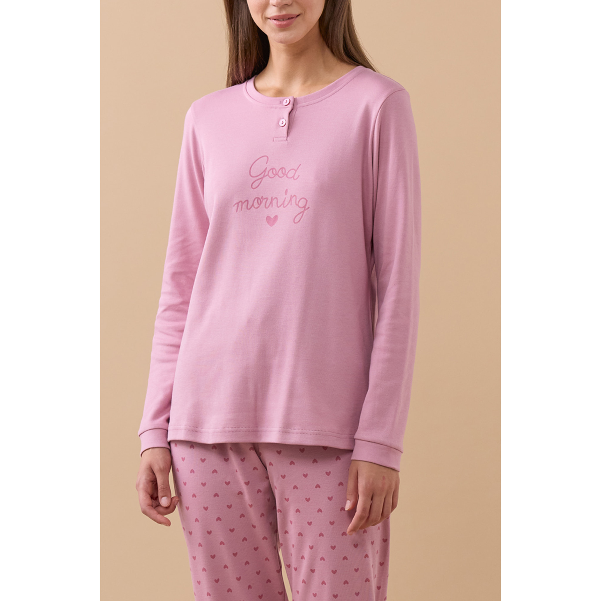 Pigiama donna invernale in caldo cotone articolo morning. Noidinotte