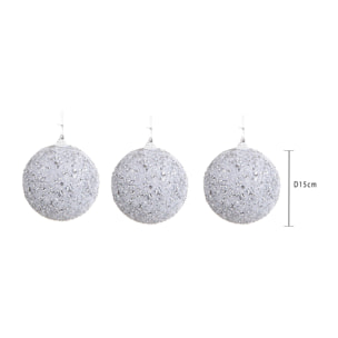 Sfere con strass - Pezzi 3 - ARGENTO - Bianchi Dino SpA