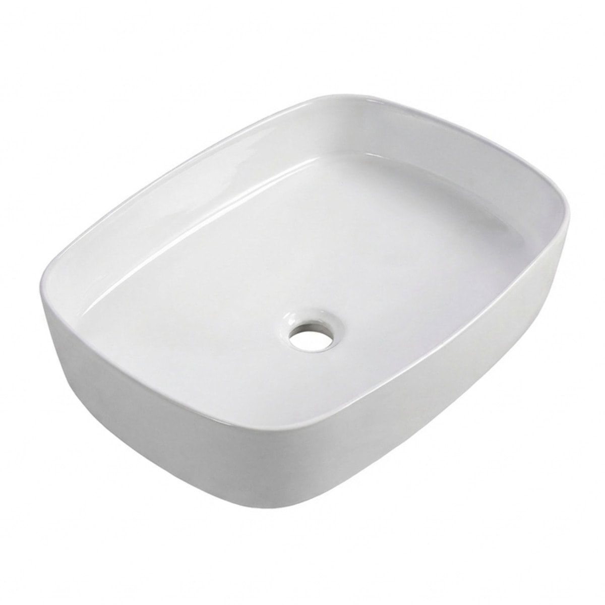 Vasque à poser rectangulaire 50 x 37,5 x 13,5 cm sans trop-plein blanc brillant PixL (CEPX4937)