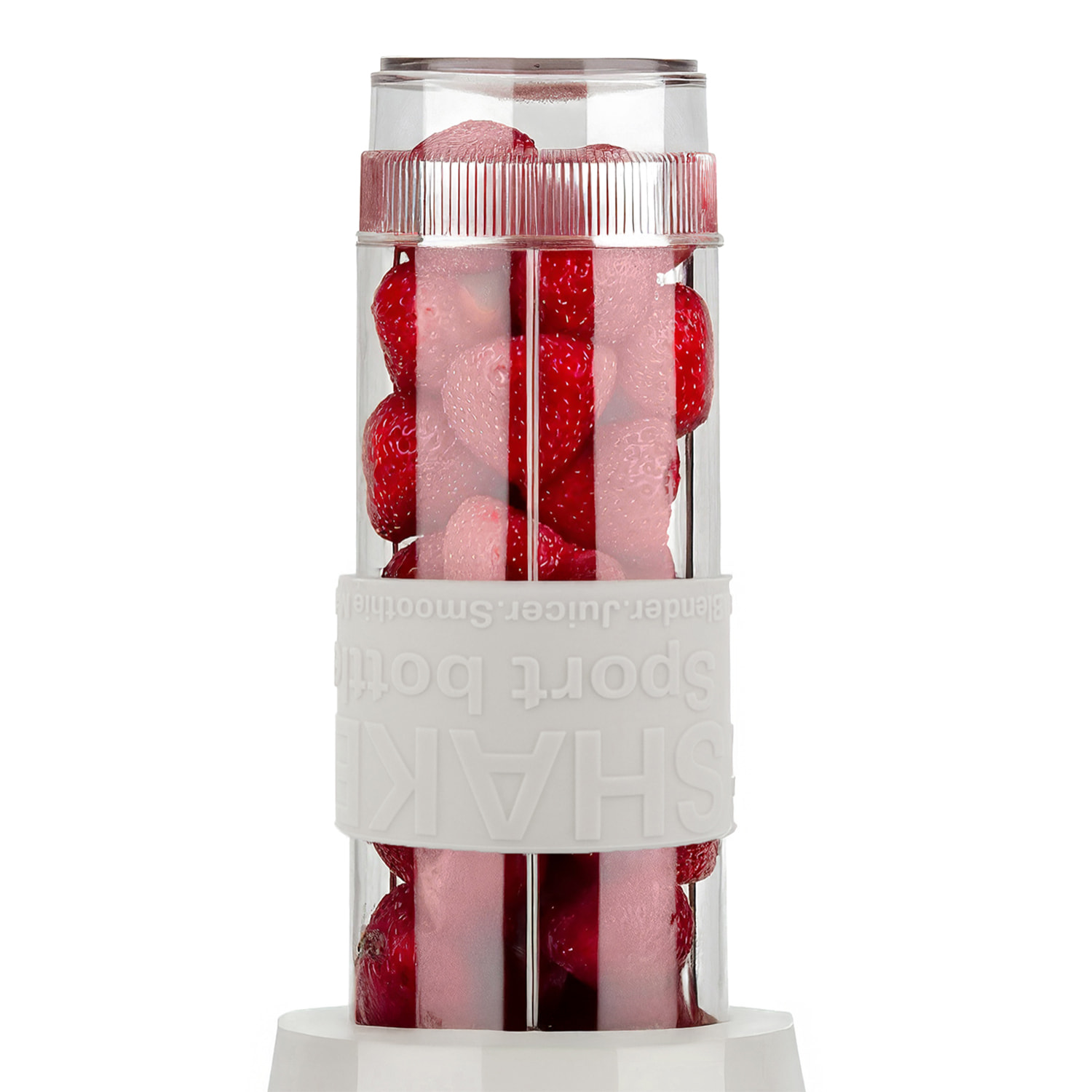 SWEISS Mini Batidora Portátil MOOV8, 2 Botellas de 570 ml con Tapas de Viaje, 4 Cuchillas de Acero Inoxidable, 300W, Beige