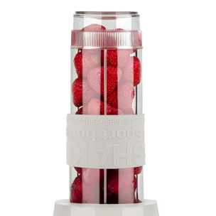 SWEISS Mini Batidora Portátil MOOV8, 2 Botellas de 570 ml con Tapas de Viaje, 4 Cuchillas de Acero Inoxidable, 300W, Beige