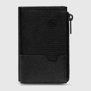 Piquadro Portafoglio compatto con portacarte automatico, porta monete e protezione RFID