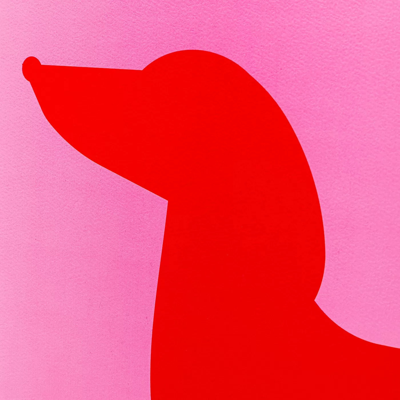 Tableaux teckel rouge et rose set de 2 Kare Design