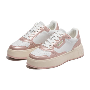 D.Franklin Zapatillas Deportivas Casual Court de Mujer Basic Oro Rosado / Rosa