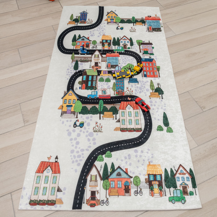 Stampa - tapis enfant lavable à motif, blanc