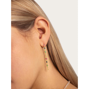 Orecchino Cascade Colors Argento Placcato Oro