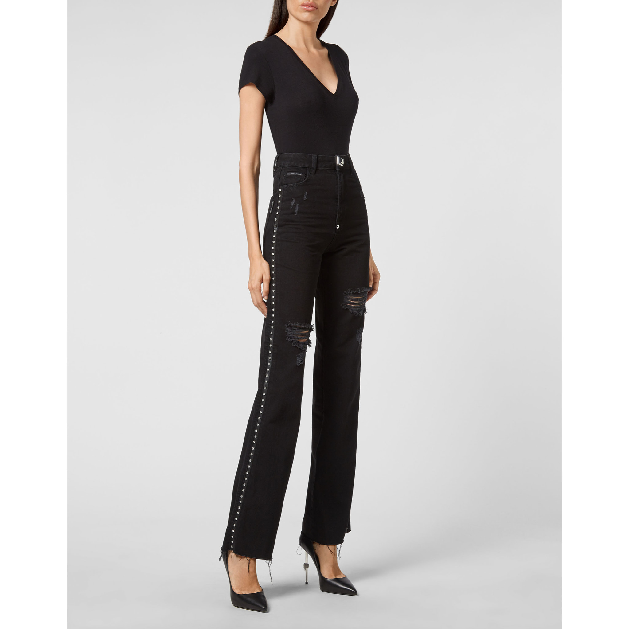 PHILIPP PLEIN Vaqueros de pata ancha