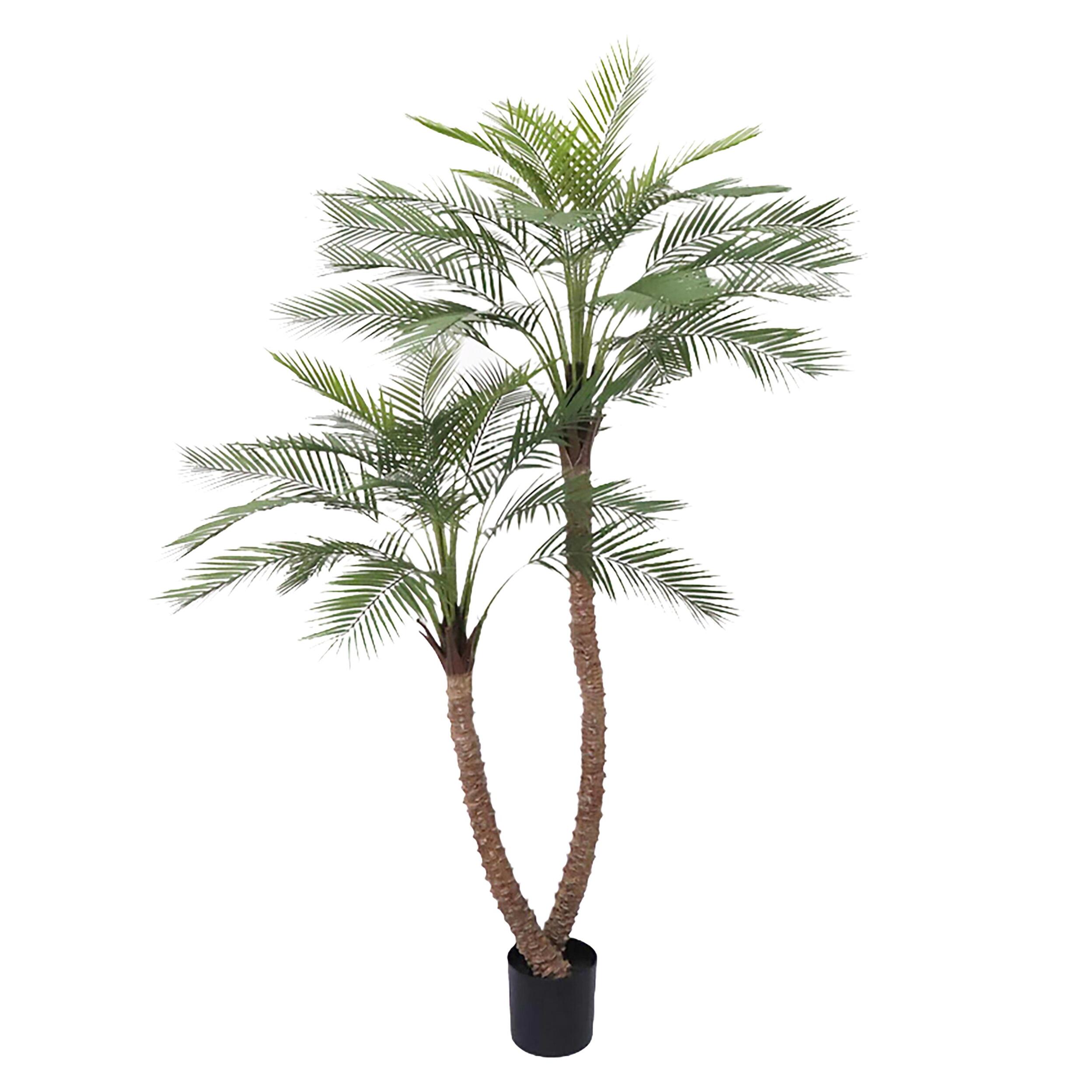 Palma real touch con vaso - Pezzi 1 - Colore: Verde - 150xH210x120cm - Bianchi Dino