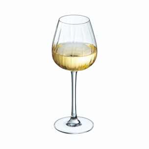 4 verres à pied 35 cl Swirly - Cristal d'Arques