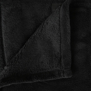Plaid microfibre noir 180x230cm