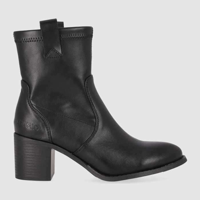 Botines - Negro - Tacón: Bajo