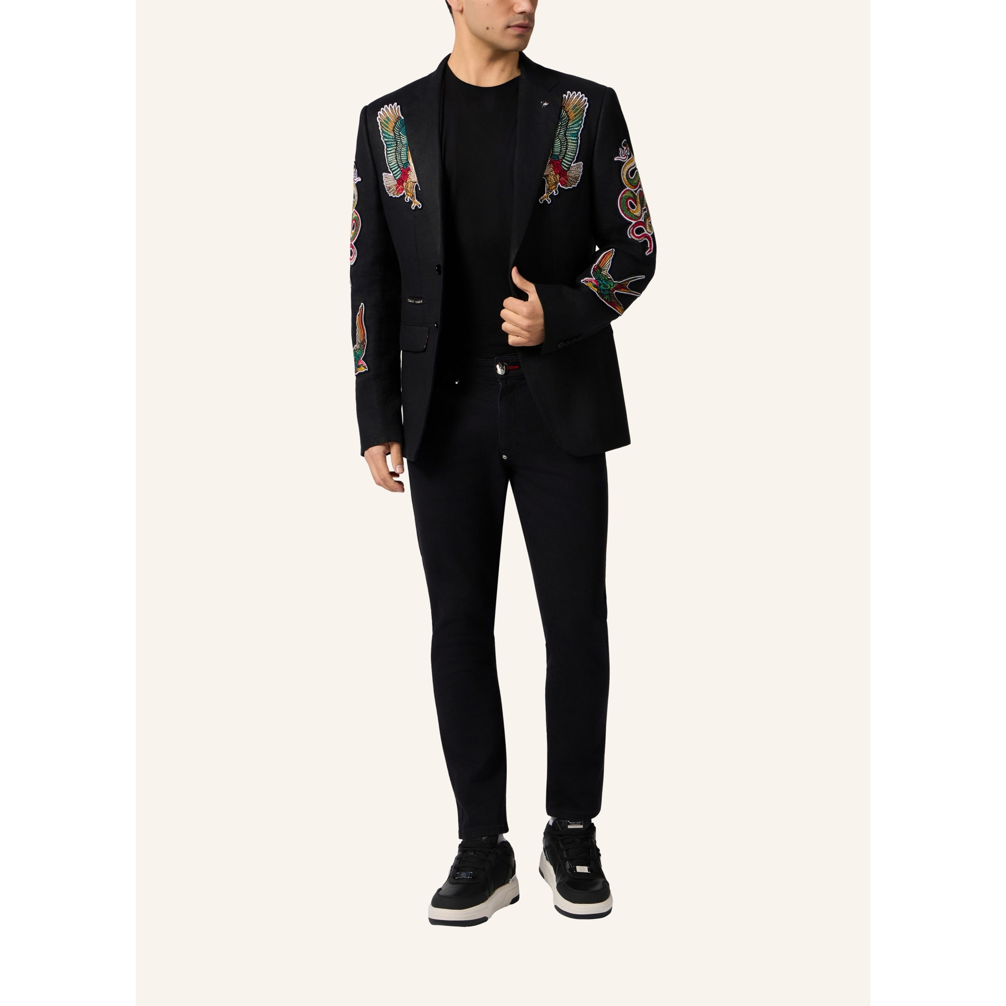 PHILIPP PLEIN Gigolo Fit Blazer Tattoo Embroidery