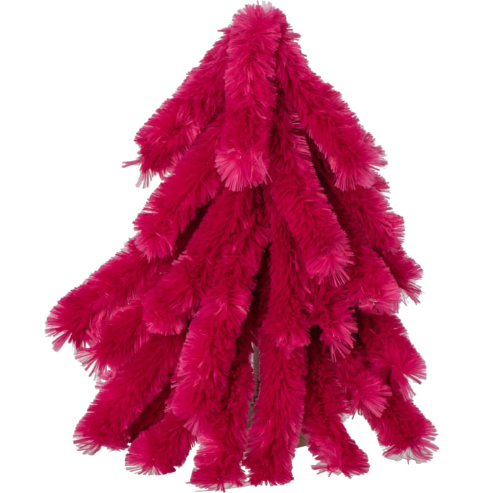 J-Line Sapin de Noël doux - polyester - fuchsia - small