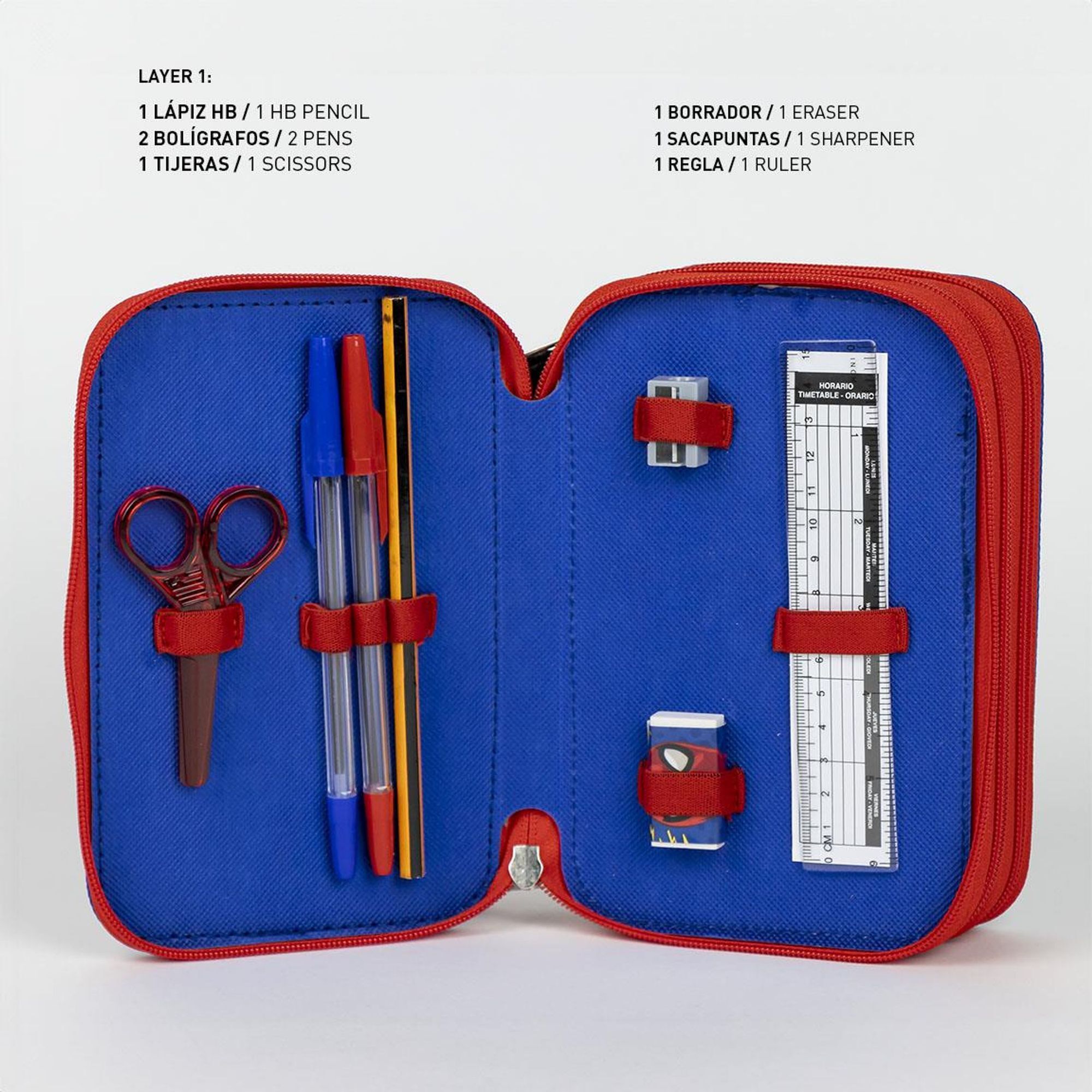 Plumier Con Accesorios Giotto Spiderman