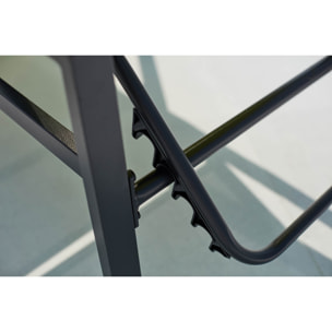 Lot de 2 transats en aluminium gris foncé et vert SITGES