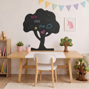 Sticker ardoise tableau noir - stickers muraux adhésif effaçable - GRAND ARBRE