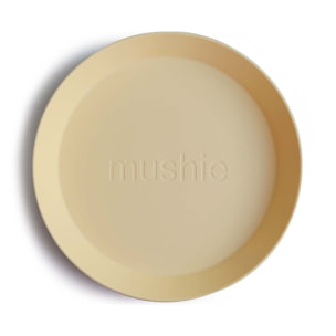 Mushie Pack Dos Platos Redondos Solid