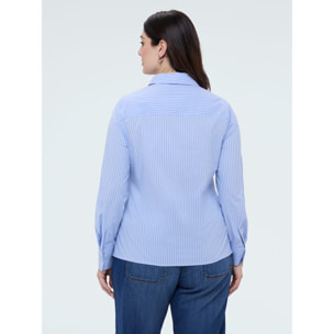 Fiorella Rubino - Camisa a rayas de algodón - Light - blue