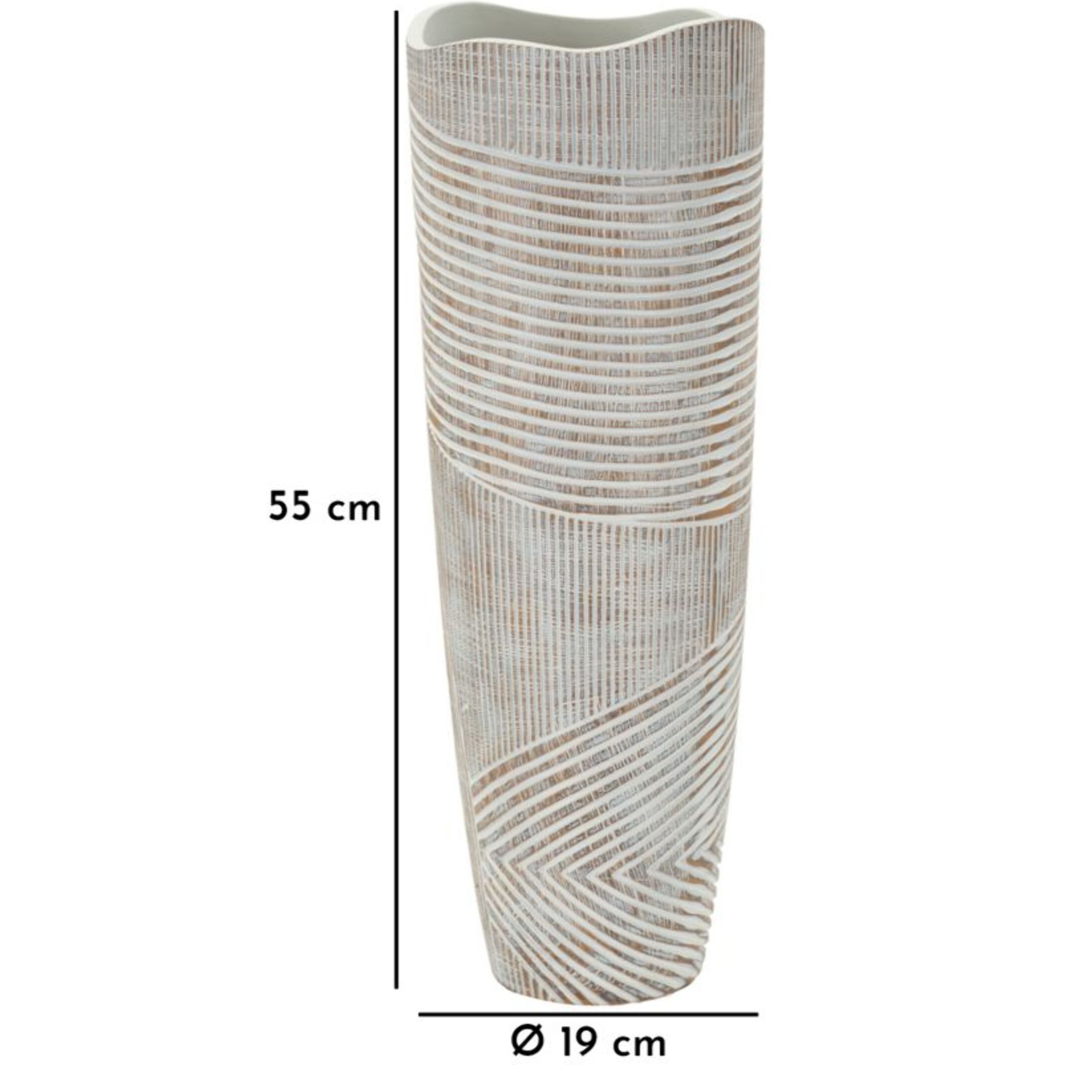 VASO RESINA WOODY CM Ø 19X55