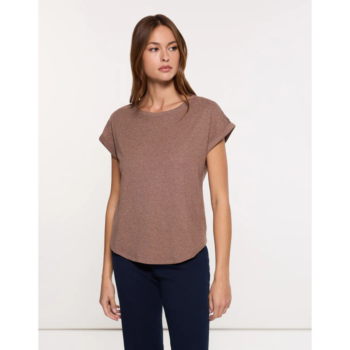 Camiseta Manga Corta Marrón - Luma