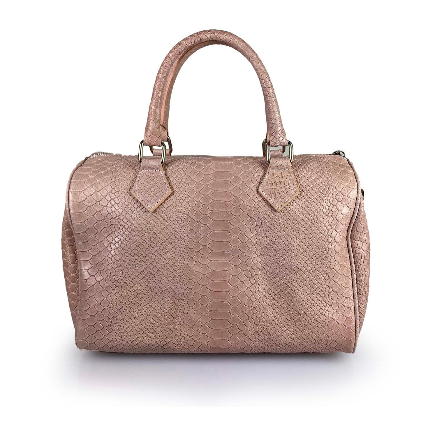 Borse Donna colore Rosa-in pelle Made in Italy 30 X 22 X 17cm