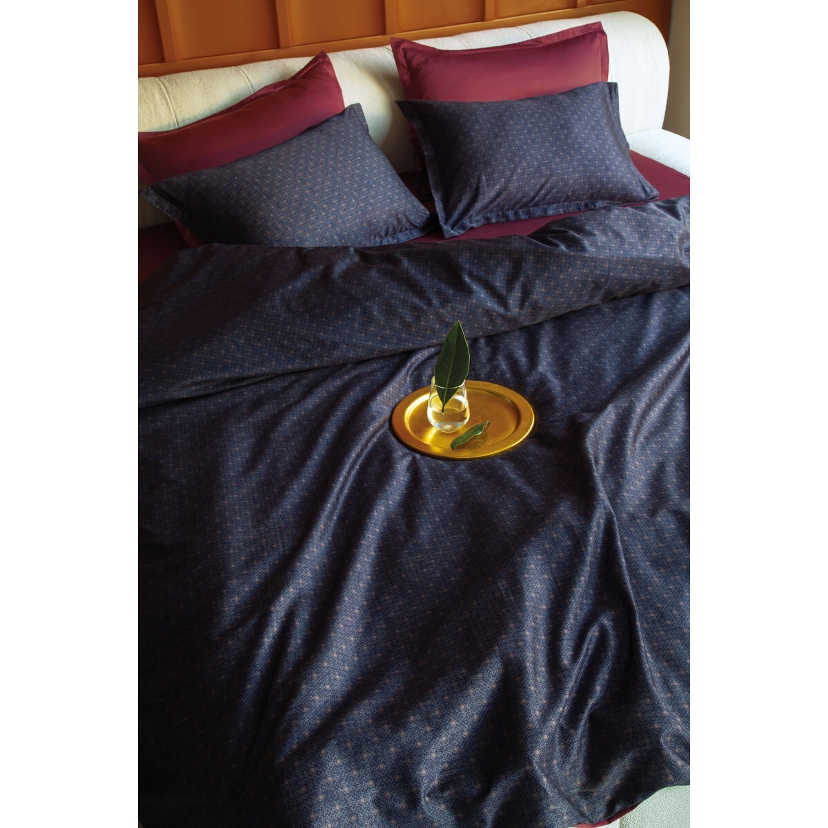 Parure housse de couette et taies oreiller 100% Satin de Coton imprimé