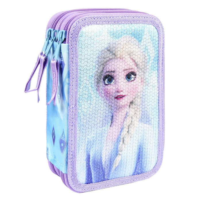 Elsa Astuccio scuola a 3 cerniere Frozen 2 Lei Frozen Azzurro