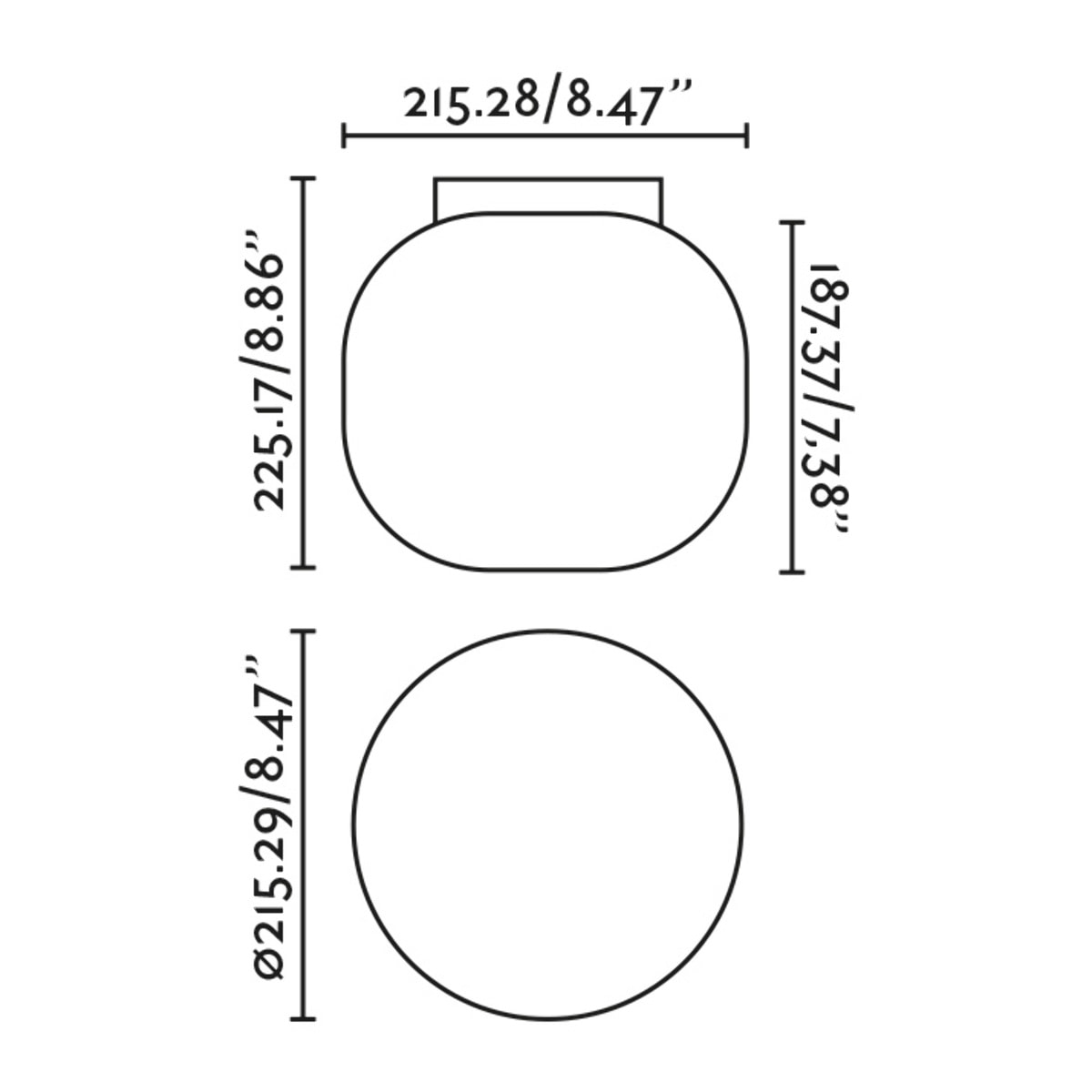 AMELIA Plafonnier noir